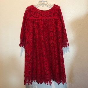 Dreamy Lace Red Dress